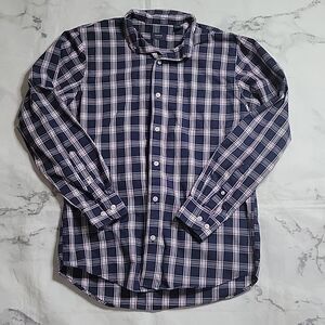 Arrow Navy/White Plaid Dress Shirt